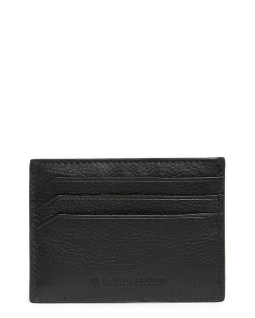 Johnston & Murphy Black Weekend Leather Cardholder for men