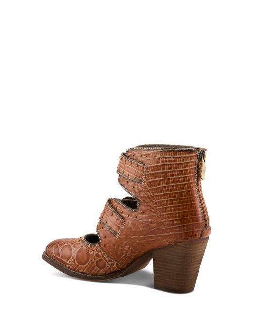 Spring Step Brown Notched Nature Buckled Bootie