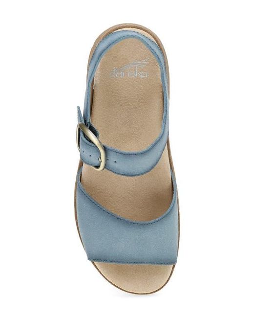 Dansko Blue Bianca Platform Wedge Sandal