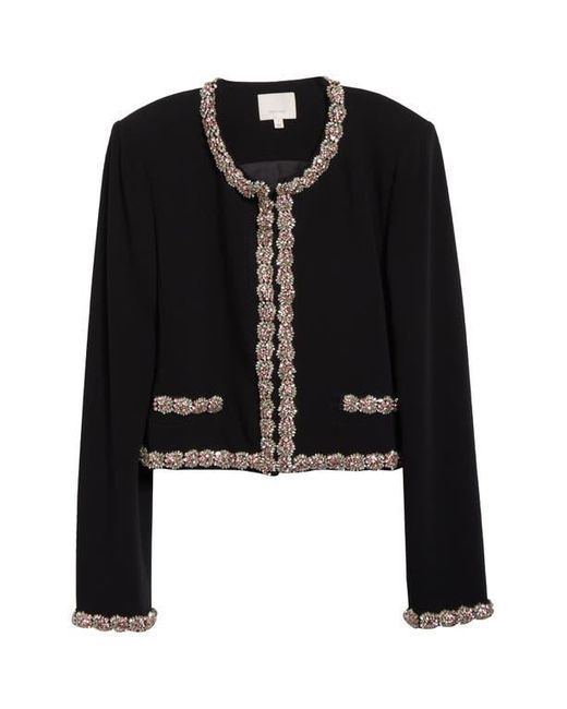 Cinq À Sept Black Penelope Crystal Embellished Jacket