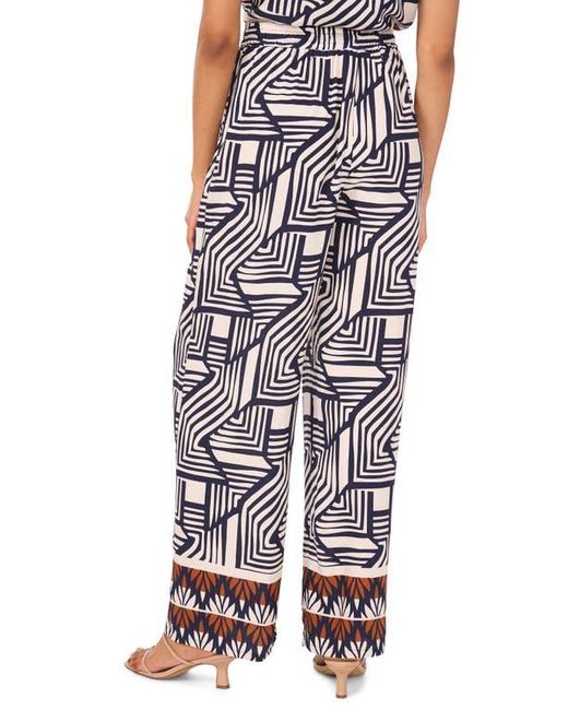 Halogen® Multicolor Print Tie Waist Wide Leg Pants
