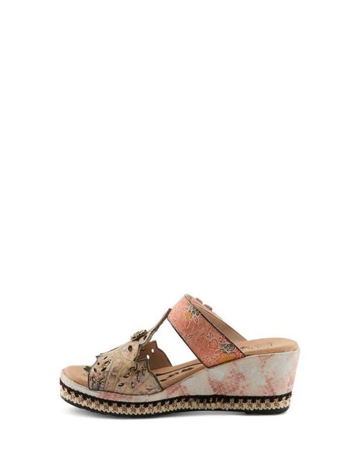 Spring Step Orange Coverup Wedge Sandal