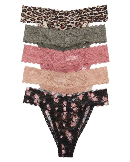 Nine West Multicolor Assorted Lace Tanga Cheeky Underwear