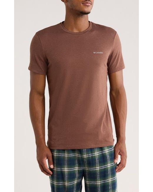 Columbia Brown Short Sleeve Pajama T-Shirt for men