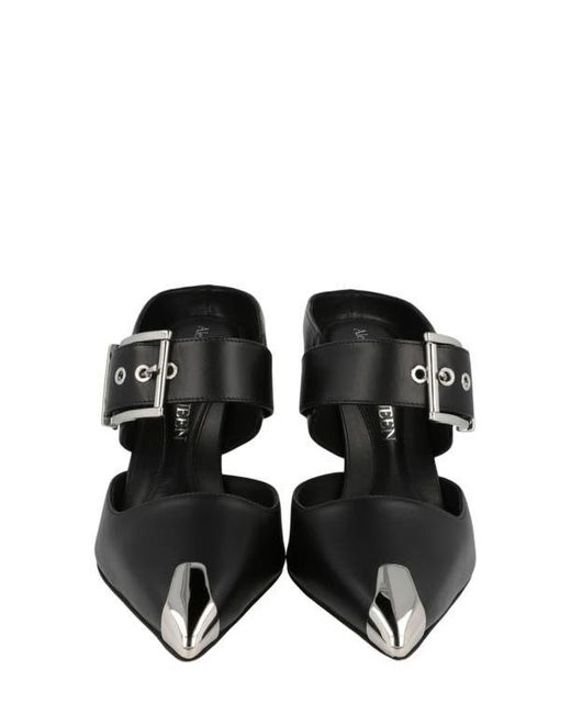 McQueen Black Punk Mule