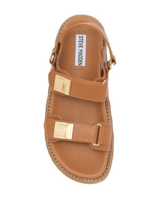 Steve Madden Bowie Platform Slingback Sandal in Brown | Lyst