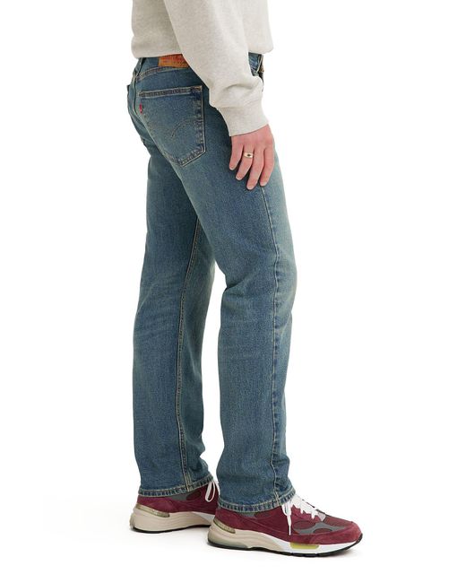 Levi's Blue 505 Regular Fit Straight Leg Jeans for men