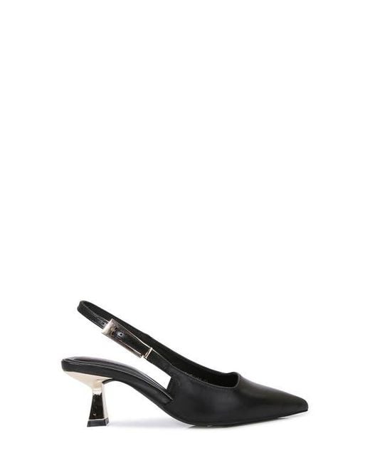 BERNESS Black Cassandra Kitten Heel Slingback Pump