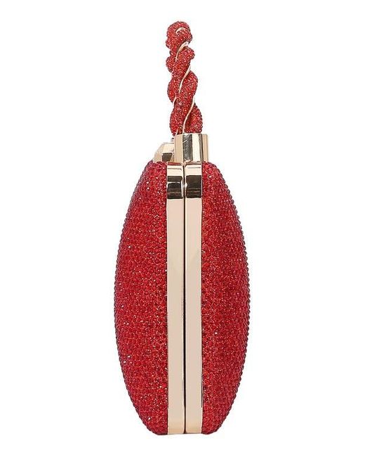 BERNESS Red Rhinestone Clutch