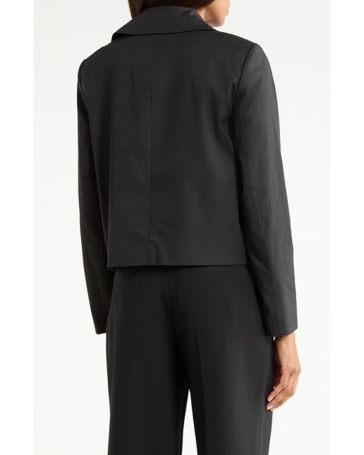 Theory Black Double Breasted Spread Collar Jacket