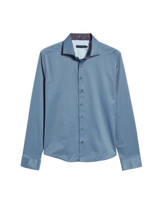 Stone Rose Blue Dry Touch Performance Button-Up Shirt for men