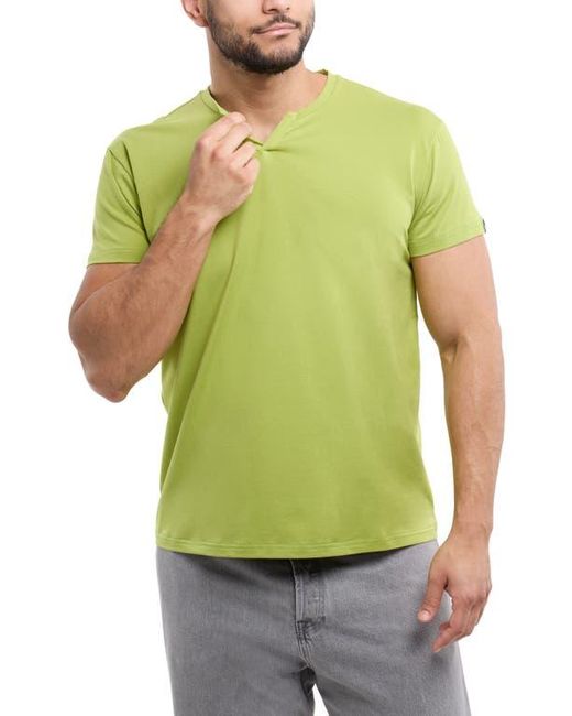 Xray Jeans Yellow Split Neck T-Shirt for men