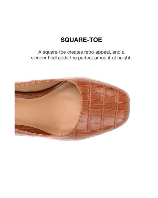 Journee Collection Brown Monalee Pump