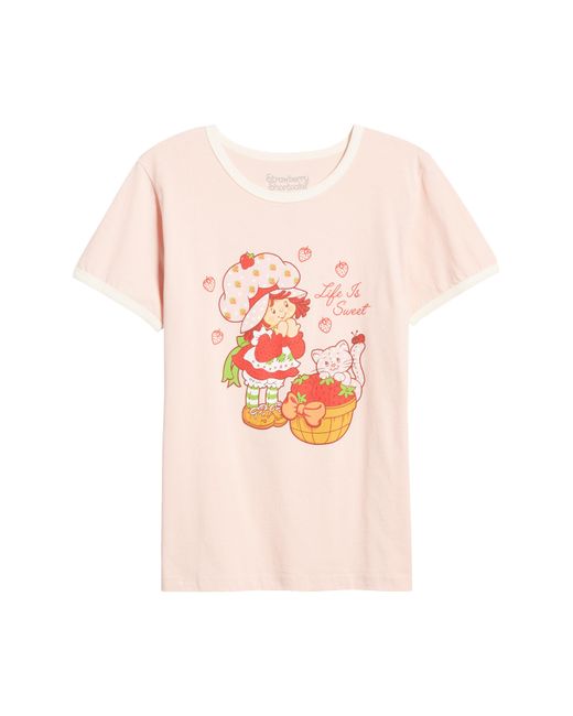 GOLDEN HOUR Blue Strawberry Shortcake Life Is Sweet Graphic T-shirt