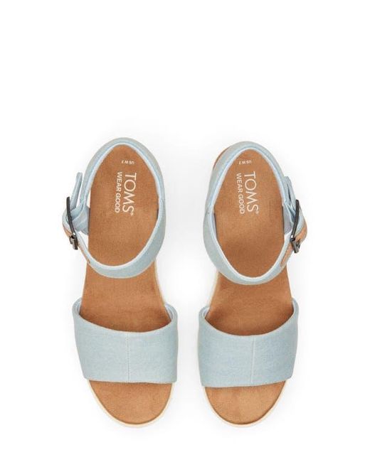 TOMS White Diana Platform Wedge Sandal