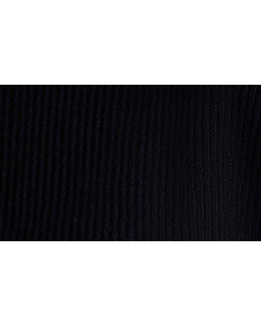 Kenneth Cole Black Rib Mock Neck Pullover