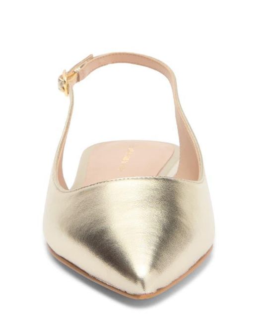 Stuart Weitzman Natural Mara Slingback Flat