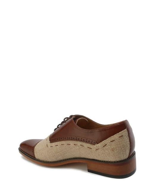 Gino Vitale Brown Cap Toe Oxford for men