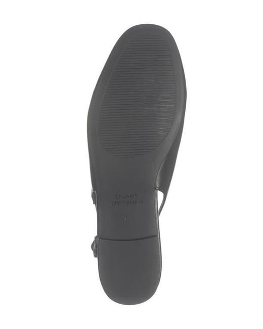 Stuart Weitzman Black Clover Slingback Mule