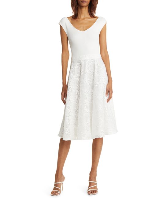 Ted Baker White Annikaa Off The Shoulder Knit Dress
