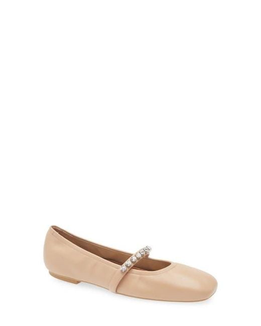 Stuart Weitzman Natural Goldie Ballet Flat