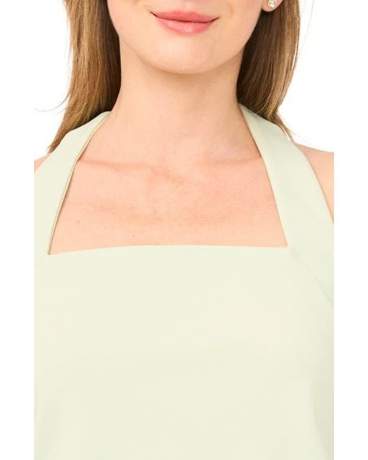 Halogen® Green Square Neck Halter Top