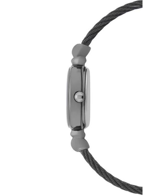 BCBGMAXAZRIA Purple Sienna Cable Bangle Watch for men