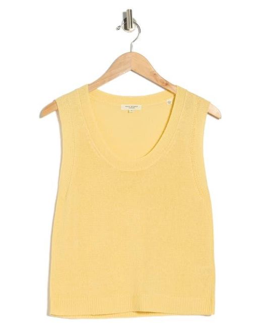 Max Studio Yellow Knit Shell Top