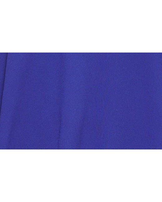 Vince Camuto Blue Embellished Handkerchief Midi Dress