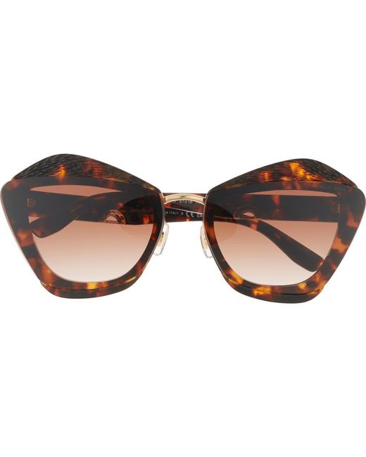 Miu Miu 67Mm Polarized Butterfly Sunglasses in Brown for Men Lyst