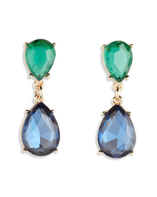 Nordstrom Blue Double Drop Crystal Earrings
