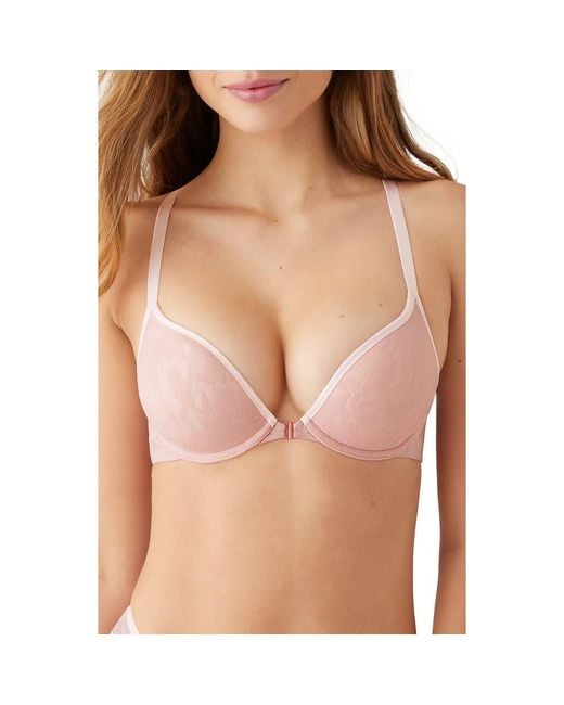 B.tempt'd Pink Shadow Scene Push-Up Racerback Bra