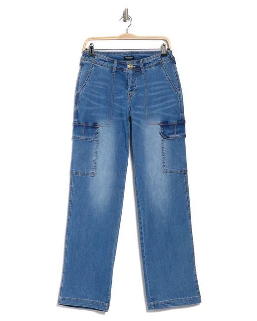True Religion Blue Straight Leg Cargo Jeans
