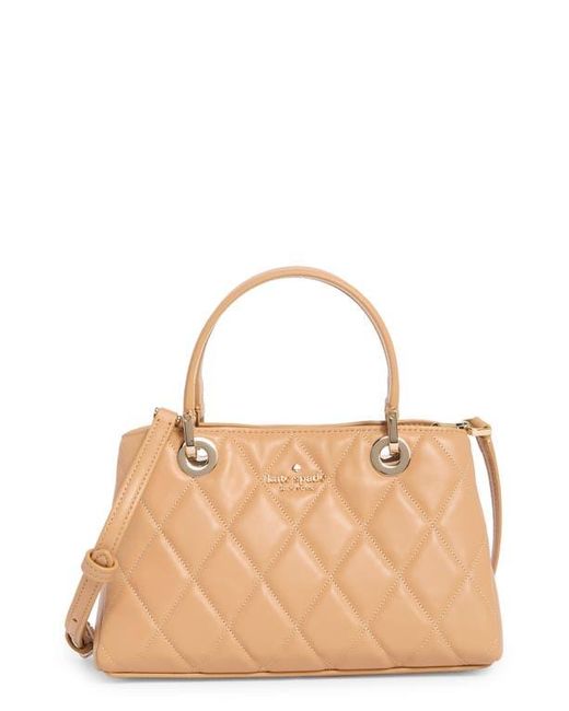 Kate Spade Natural Carey Small Quilted Sullivan Satchel Bag