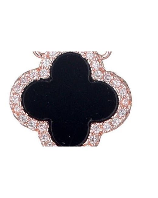 Adornia Blue Cubic Zirconia Clover Pendant Necklace