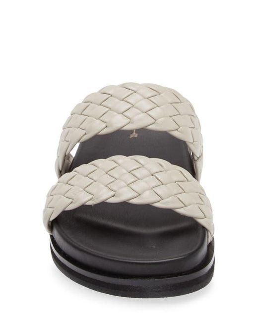 Frankie White Malone Weave Slide Sandal