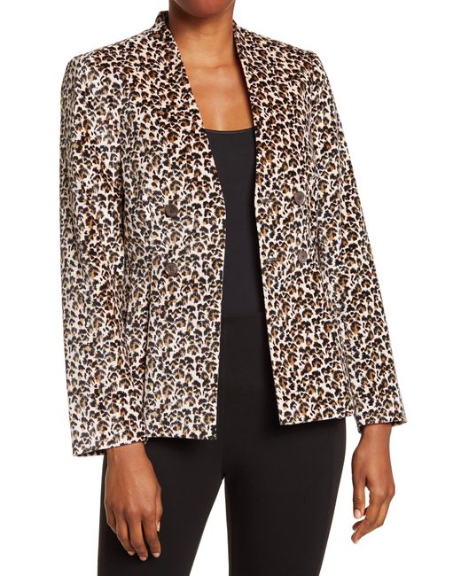 Rebecca Taylor Multicolor Leopard V-neck Jacket In Caramel Co At Nordstrom Rack
