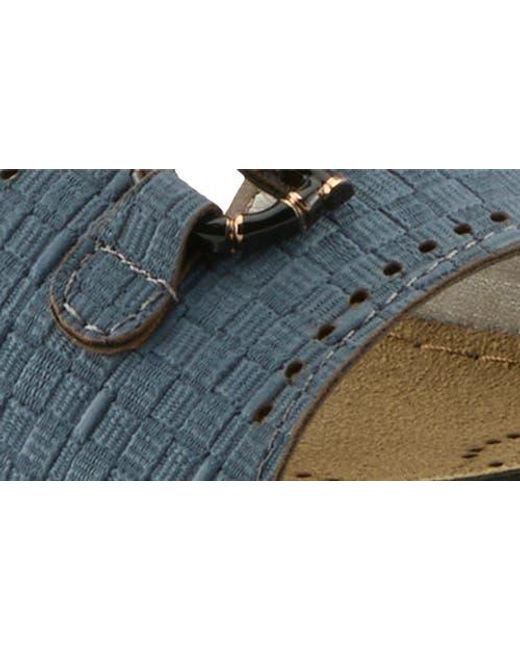Flexus by Spring Step Blue Enamel Bit Slide Sandal