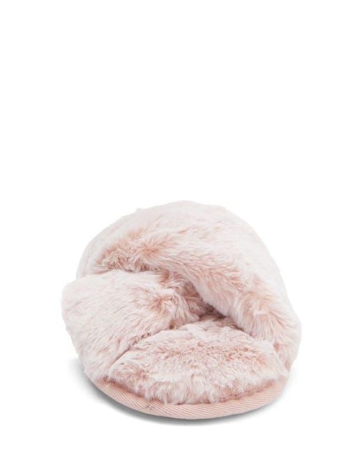 Rachel Roy Pink Cody Faux Fur Slipper