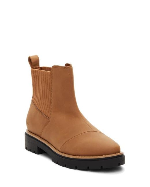 TOMS Brown Waterproof Chelsea Boots with Lugged Soles