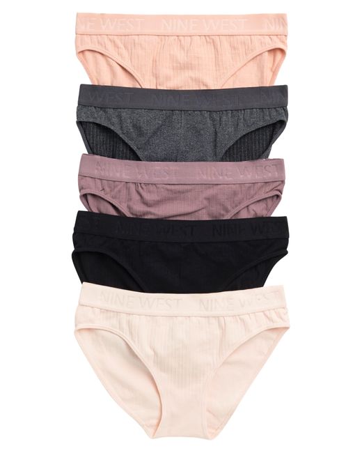 Nine West Multicolor 5-pack Seamless Bikini Briefs