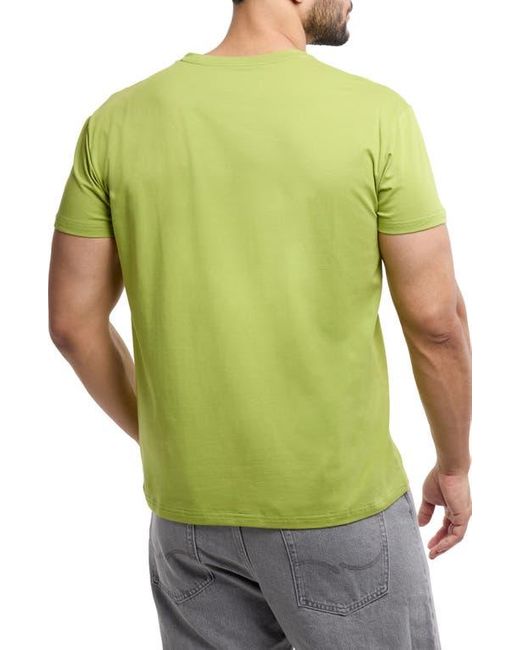 Xray Jeans Yellow Split Neck T-Shirt for men