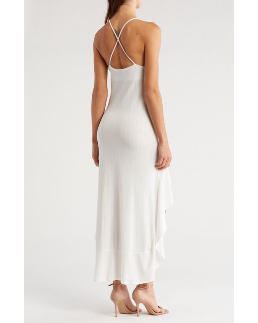 Go Couture White High-low Slipdress