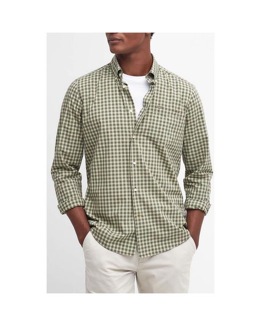Barbour Green Merryton Cotton Button-Down Shirt for men