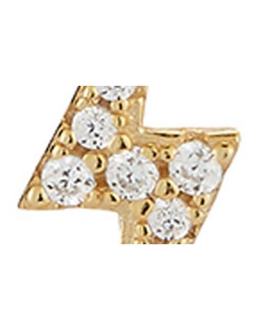Glaze Jewelry White Cubic Zirconia Bolt Chain Drop Earrings