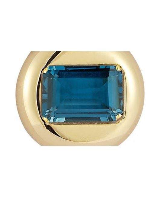 Ember Fine Jewelry Metallic 14K London Topaz Button Pendant Necklace