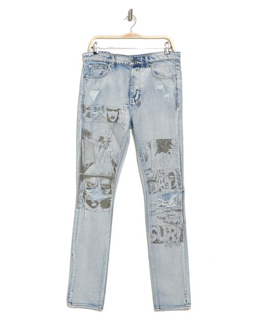 Ksubi Blue Chitch Comik Graphic Slim Fit Jeans At Nordstrom Rack for men