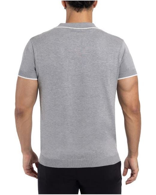 Xray Jeans Gray V-Neck Polo Sweater for men