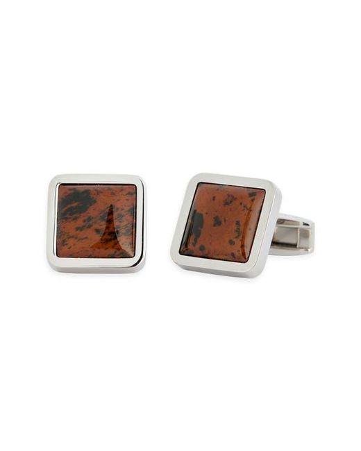 James Michael Brown Mahogany Square Cuff Links for men