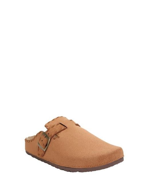 Seven7 Brown Stitched Mule